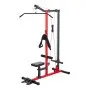 VEVOR LAT Pull Down Machine, 3-in-1 Row Cable Machine, Cable Machines Home Gym with 3-Level Adjustable Seat, 4-Level Adjustable Foam Roller, Load 181kg Lat Tower for Back, Chest, Tricep, Black