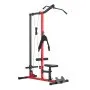 VEVOR LAT Pull Down Machine, 3-in-1 Row Cable Machine, Cable Machines Home Gym with 3-Level Adjustable Seat, 4-Level Adjustable Foam Roller, Load 181kg Lat Tower for Back, Chest, Tricep, Black