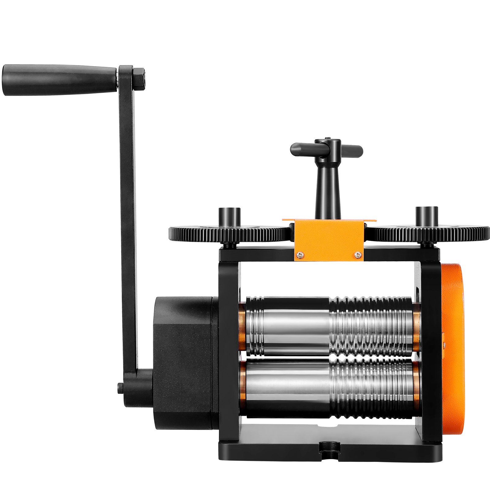 VEVOR 3 w 1 ręczna walcarka kombinowana 57 mm, ręczna walcarka do biżuterii, regulowana grubość od 0 do 5,5 mm, ręczna walcarka do platyny / złota K / mosiądzu / aluminium