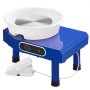 VEVOR Pottery Wheel, 10 in Ceramic Wheel Forming Machine, 60-300 RPM Adjustable Speed with Foot Pedal, ABS Detachable Basin, Manual LCD Panel, Sculpting Tool and Apron, for Home Pottery Craft DIY