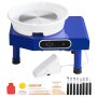 VEVOR Pottery Wheel, 10 in Ceramic Wheel Forming Machine, 60-300 RPM Adjustable Speed with Foot Pedal, ABS Detachable Basin, Manual LCD Panel, Sculpting Tool and Apron, for Home Pottery Craft DIY