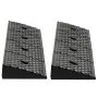 VEVOR Rubber Curb Ramp, 15 Tons Load Capacity, 50.8 mm Rise Height Heavy Duty Rubber Threshold Ramp with Drainage Tank for Wheelchairs, Strollers, Motorcycles, Cars, Lawn Mowers & Trailers, 2 Pack