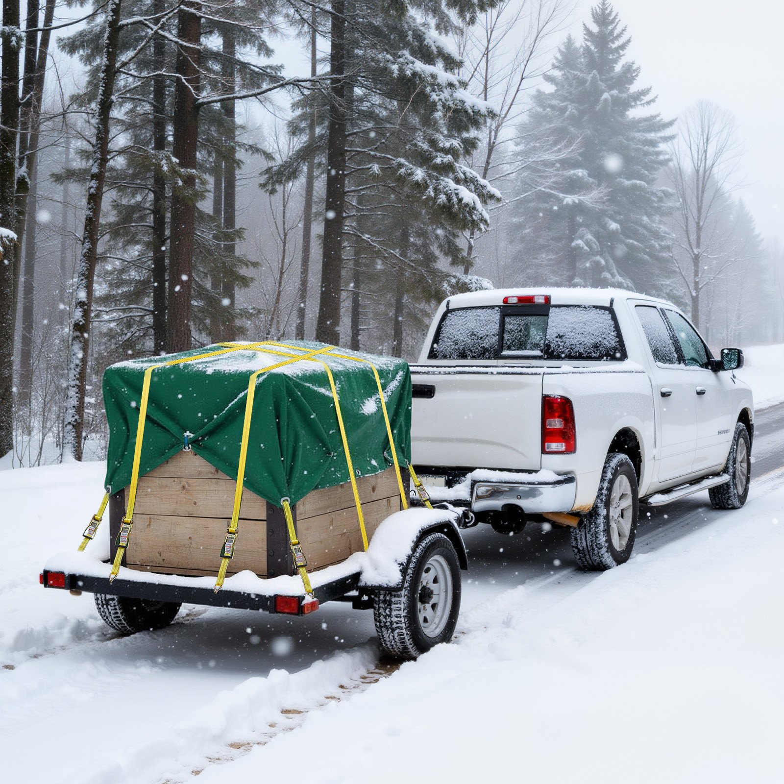 Pasy mocujące VEVOR, 50,8 x 9144 mm, wytrzymałe pasy mocujące z podwójnymi hakami typu J, obciążenie zrywające 4536 kg, mechanizm zapadkowy do przeprowadzek, przyczep, motocykli, kajaków, dachów samochodowych, opakowanie 10 szt.