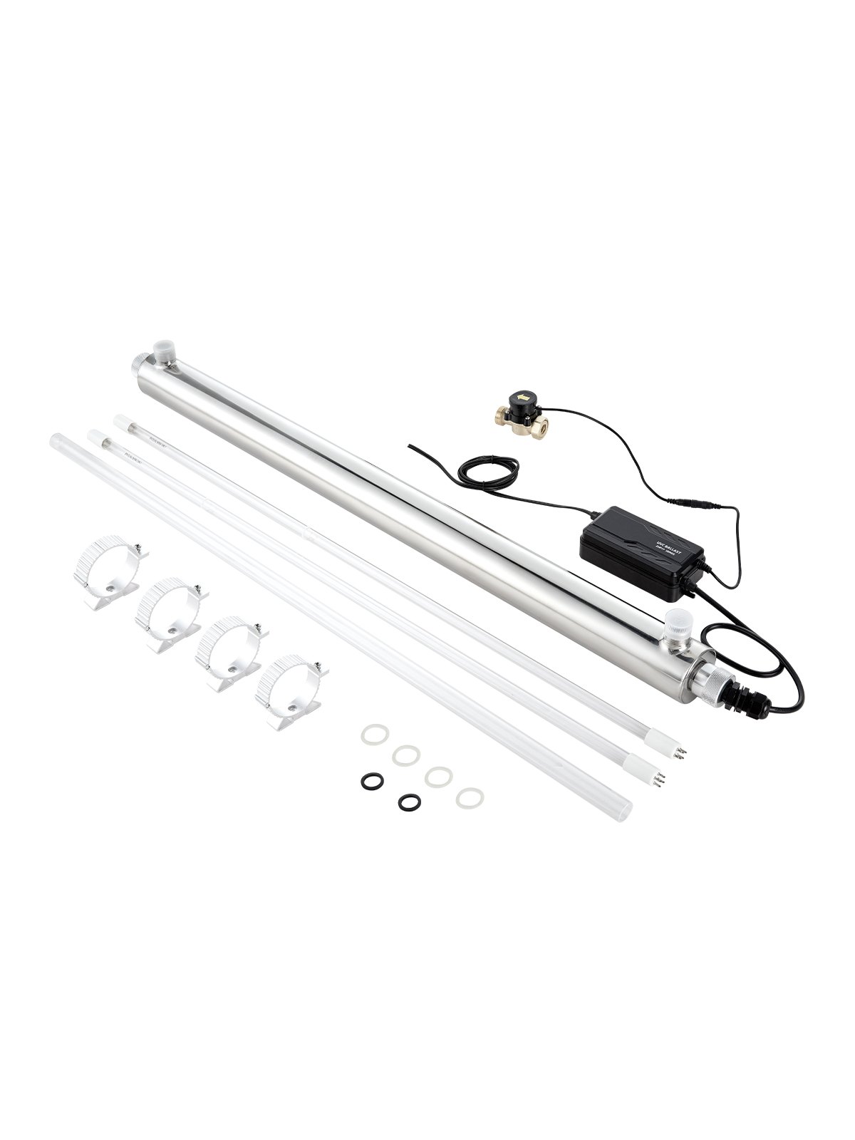 VEVOR UV Oczyszczacz wody 56 W 45,4 l/min Uniwersalny filtr do oczyszczania wody ultrafioletowej z obudową ze stali nierdzewnej, filtr UV do wody na cały dom z powłoką kwarcową, odpowiedni do prysznica/picia/czyszczenia