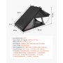 VEVOR Twardy namiot dachowy dla 2-3 osób, aluminiowy namiot samochodowy z trójkolorowym oświetleniem LED i grubym materacem, wodoodporny i wiatroodporny, do pickupów Jeep SUV, 250 x 225 x 144 cm (rozłożony)
