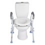 VEVOR Raised Toilet Seat with Arms, 136 kg Load Capacity, Adjustable Height, Widened Commode Elevated Toilet Seat Riser with Handles and Splash Guard for Seniors, Elderly, Handicap, Disabled, Adults