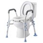 VEVOR Raised Toilet Seat with Arms, 136 kg Load Capacity, Adjustable Height, Widened Commode Elevated Toilet Seat Riser with Handles and Splash Guard for Seniors, Elderly, Handicap, Disabled, Adults