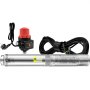 VEVOR Pompa głębinowa 3" 550W, maks. przepływ 50 l/min, pompa zanurzeniowa, maks. wysokość podnoszenia 89 m, pompa zanurzeniowa, odporna na piasek <5%, maks. prędkość 2850 obr./min, zaopatrzenie w słodką wodę, nawadnianie, drenaż
