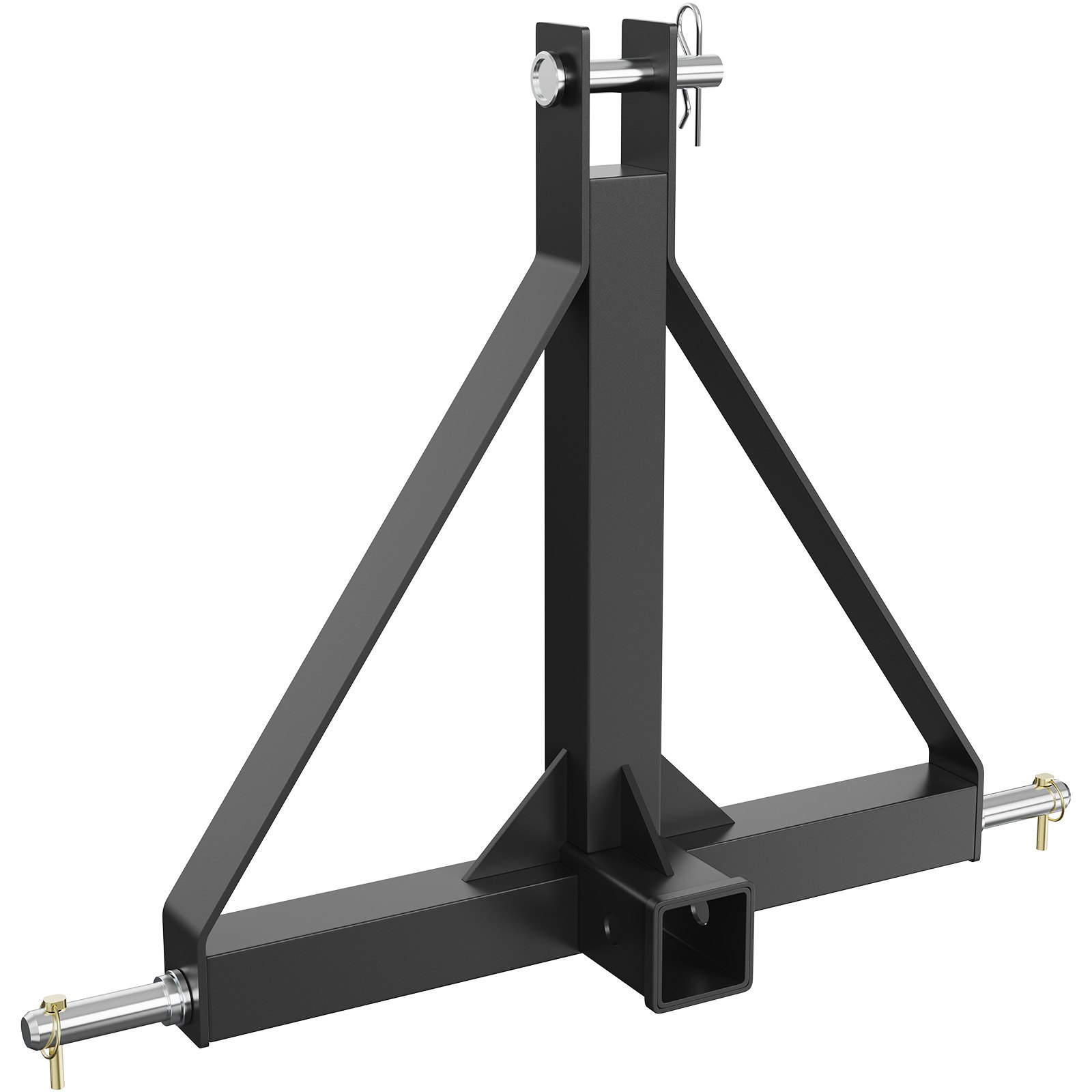 Trzypunktowy zaczep przyczepy VEVOR 540 x 533,3 x 165 mm Trzypunktowy układ zawieszenia z przyczepą 5 cm ciągnik siodłowy szyna polowa Zaczep trzypunktowy ze stali węglowej do ciągników kategorii 1