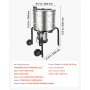 VEVOR Chicken Plucker Machine, 400mm Drum, 500W & 230RPM Electric Chicken Plucking Machine with 114 Soft Fingers & Transport Wheels, Stainless Steel Feather Remover for Processing 1-2 Chicks Once