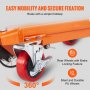 VEVOR TFD15 Hydrauliczny wózek paletowy Wózek stołowy, udźwig 330 funtów, 50 cali z 4 kołami i podkładką antypoślizgową, do przenoszenia i transportu materiałów, pomarańczowy