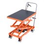 VEVOR Hydraulic Lifting Table Trolley, 226.8 kg Load Capacity, 300-1200 mm Lifting Height, Scissor Lift Trolley with 4 Wheels and Non-Slip Base, Mobile Lifting Table for Material Handling and Transport