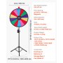 Koło Fortuny VEVOR (61 cm) 14 slotów Koło Fortuny ze statywem, regulowana wysokość, ruletka do gier loteryjnych z gąbką do tablicy i 2 markerami, 6 kolorów, idealne na imprezy, puby, targi, karnawał
