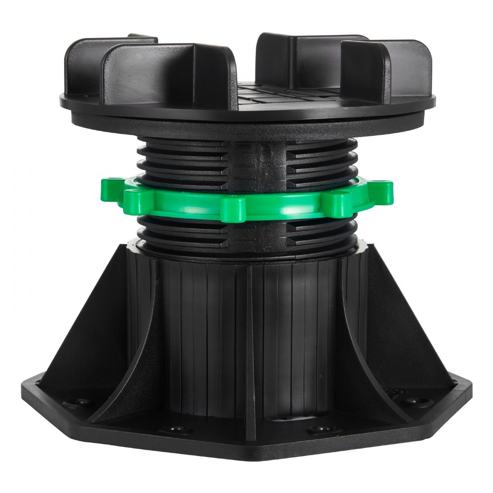 Wspornik VEVOR, wysokość regulowana od 90 do 118 mm, 8 szt. wsporników tarasowych, nośność 997,90 kg, stopka poziomująca, plastikowa podstawa do kostki brukowej, wspornik belki płytowej do drewna, betonu, metalu