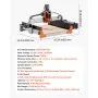 Frezarka CNC VEVOR, wrzeciono 500W, grawerka 3-osiowa z dwoma prowadnicami liniowymi i śrubą kulową, obszar roboczy 400x400x95 mm, frezarka do przycinania drewna i akrylu