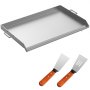 Płaski grill ze stali nierdzewnej 32 "x 17" do naczyń z potrójną patelnią