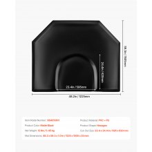 VEVOR Salon Mat Mata fryzjerska Mata stojąca Mata antyzmęczeniowa 1225x1505x25mm