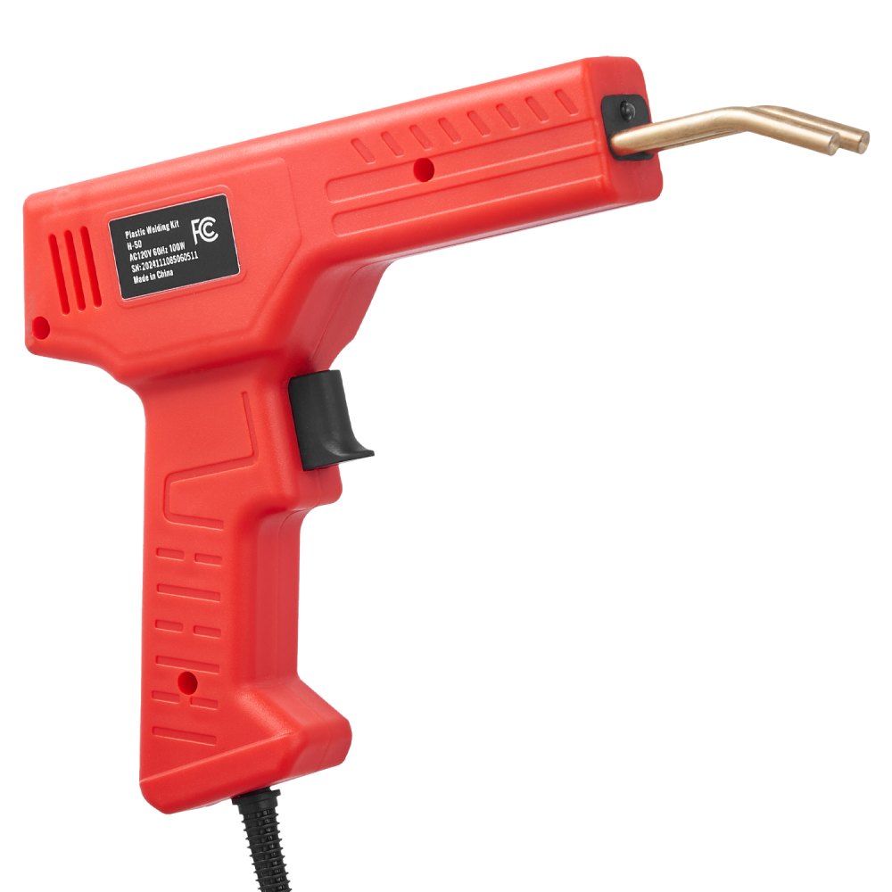 VEVOR Zgrzewarka do plastiku, zestaw naprawczy do plastiku 100 W z 800 zszywkami na gorąco, pistolet spawalniczy, plastikowe zderzaki samochodowe z oświetleniem LED do kajaków, zabawek, naprawa pęknięć w plastiku