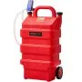 Wózek na paliwo VEVOR, 60 l, kanister na paliwo z pompą transferową 12 V DC, wąż doprowadzający 1,2 m i dysza z czujnikiem automatycznego zatrzymania, adapter do zbiornika, odpowiedni do oleju napędowego i benzyny, kolor czerwony