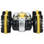 VEVOR Amfibia zdalnie sterowana łódź, 2,4 GHz, 12 km/h, 4WD, wodoodporny samochód RC dla dzieci, obrotowy samochód kaskaderski 360° z 2 bateriami, terenowa zabawka do basenu wodnego dla chłopców i dziewcząt w wieku od 6 lat, żółty