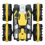 VEVOR Amfibia zdalnie sterowana łódź, 2,4 GHz, 12 km/h, 4WD, wodoodporny samochód RC dla dzieci, obrotowy samochód kaskaderski 360° z 2 bateriami, terenowa zabawka do basenu wodnego dla chłopców i dziewcząt w wieku od 6 lat, żółty