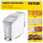 Pojemnik do przechowywania składników VEVOR Pojemnik do przechowywania 50 l mąki ryżowe mobilne słoiki do przechowywania