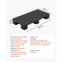 VEVOR 2 x Palety plastikowe 1000 x 500 x 136 mm, Uniwersalne lekkie palety o udźwigu statycznym 1000 kg, Zamknięte palety przemysłowe z wejściem dwustronnym, Palety podłogowe do magazynów, garaży, supermarketów