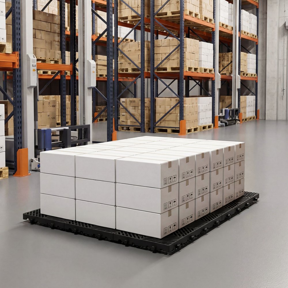VEVOR 6 palet plastikowych 600x300x30 mm, lekkie palety gniazdowe o nośności statycznej 1000 kg/m², palety przemysłowe z konstrukcją kratową, łączenie zatrzaskowe, palety podstawowe do magazynów, garaży i supermarketów