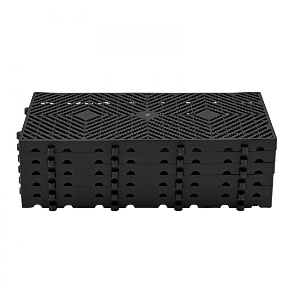 VEVOR 6 palet plastikowych 600x300x30 mm, lekkie palety gniazdowe o nośności statycznej 1000 kg/m², palety przemysłowe z konstrukcją kratową, łączenie zatrzaskowe, palety podstawowe do magazynów, garaży i supermarketów