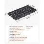 VEVOR 6 palet plastikowych 600x300x30 mm, lekkie palety gniazdowe o nośności statycznej 1000 kg/m², palety przemysłowe z konstrukcją kratową, łączenie zatrzaskowe, palety podstawowe do magazynów, garaży i supermarketów