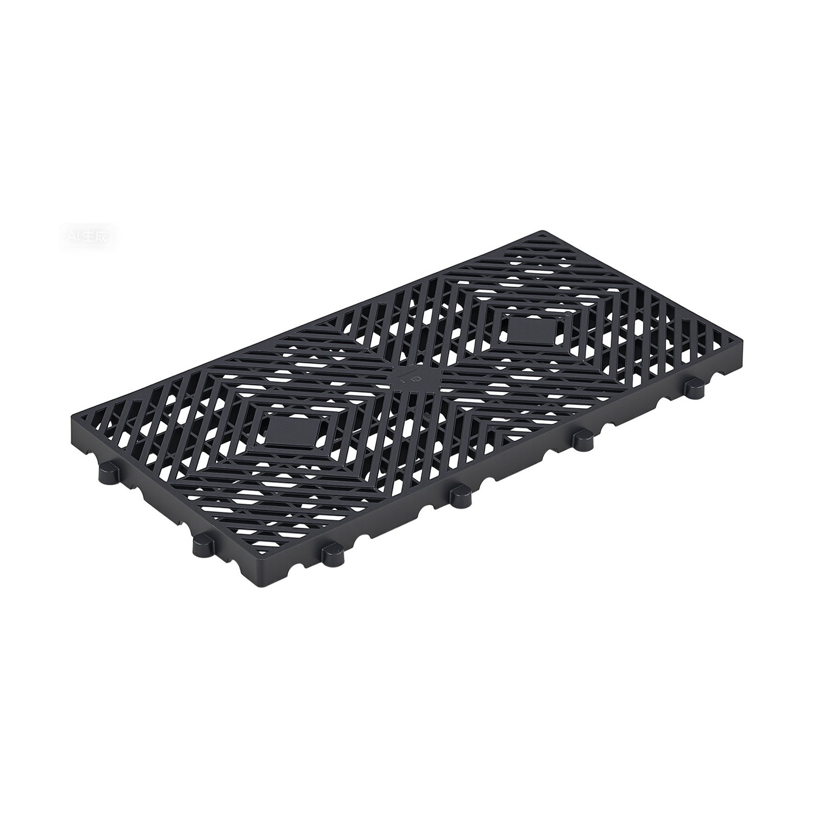 VEVOR 6 palet plastikowych 600x300x30 mm, lekkie palety gniazdowe o nośności statycznej 1000 kg/m², palety przemysłowe z konstrukcją kratową, łączenie zatrzaskowe, palety podstawowe do magazynów, garaży i supermarketów