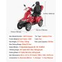 VEVOR Heavy Duty 4-Wheel Mobility Scooters for Seniors & Adults, 500lbs Capacity, 35 KM 3-Speed Long Range, 1000W All Terrain Electric Recreational Scooter Wheelchair, 20° Max Climbing Capacity