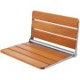 VEVOR Folding Teak Shower Seat, 20.9 x 16'' Unfolded, Wall Mounted Fold Up Shower Bench with 500 lbs Load Capacity, Space Saving Home Care Fold Down Shower Chair, for Seniors Pregnant Women Children