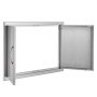 VEVOR Grill Access Door, 774 x 533 mm, Double Outdoor Kitchen Door, Flush Mounted Stainless Steel Door, Vertical Wall Door with Handles, for Grill Island, Grill Station, Outdoor Cabinet