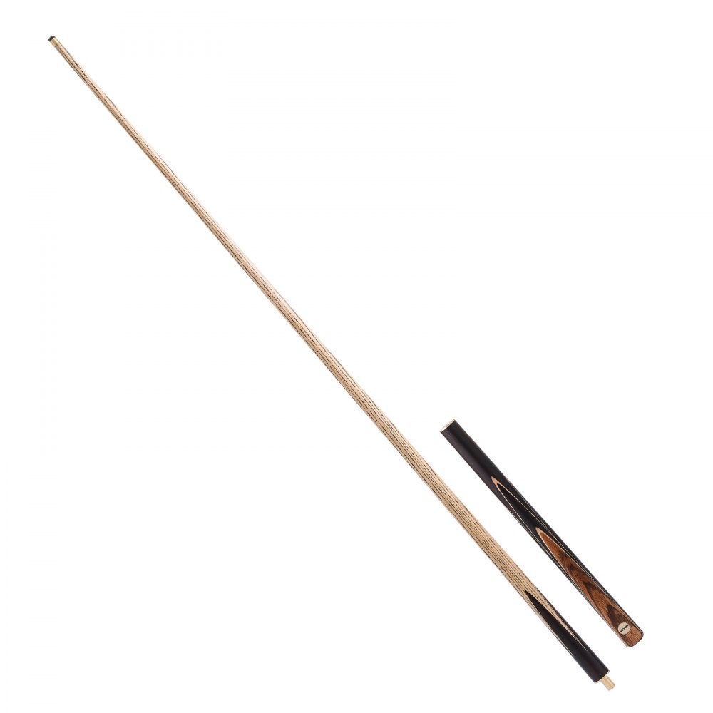 Kij snookerowy VEVOR (1447,8 mm / 540 g) z przedłużonym trzonkiem, skórzaną końcówką, aluminiowym etui i ręcznikiem; odpowiedni do profesjonalnych stołów bilardowych, barów, domów i biur.