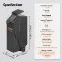 VEVOR Wall-Mounted Gun Safe/Pistol Safe, 1 Pistol, Fingerprint, Key or Password Lockable, Cold-Rolled Steel, 370x190x86 mm, Gun Cabinet/Wall Safe