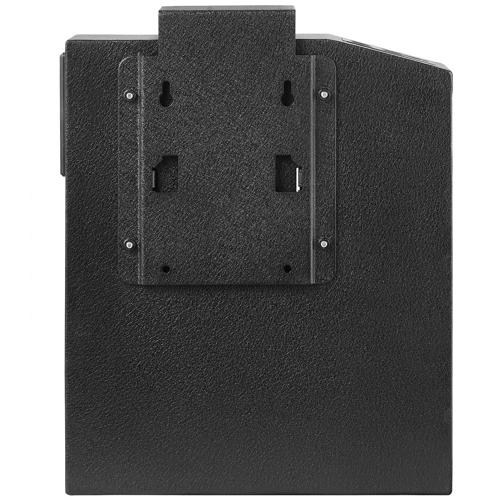 VEVOR Wall-Mounted Gun Safe/Pistol Safe, 1 Pistol, Fingerprint, Key or Password Lock, Cold-Rolled Steel, 320 x 255 x 95 mm, Gun Cabinet/Wall Safe