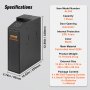 VEVOR Wall-Mounted Gun Safe/Pistol Safe, 1 Pistol, Fingerprint, Key or Password Lock, Cold-Rolled Steel, 320 x 255 x 95 mm, Gun Cabinet/Wall Safe