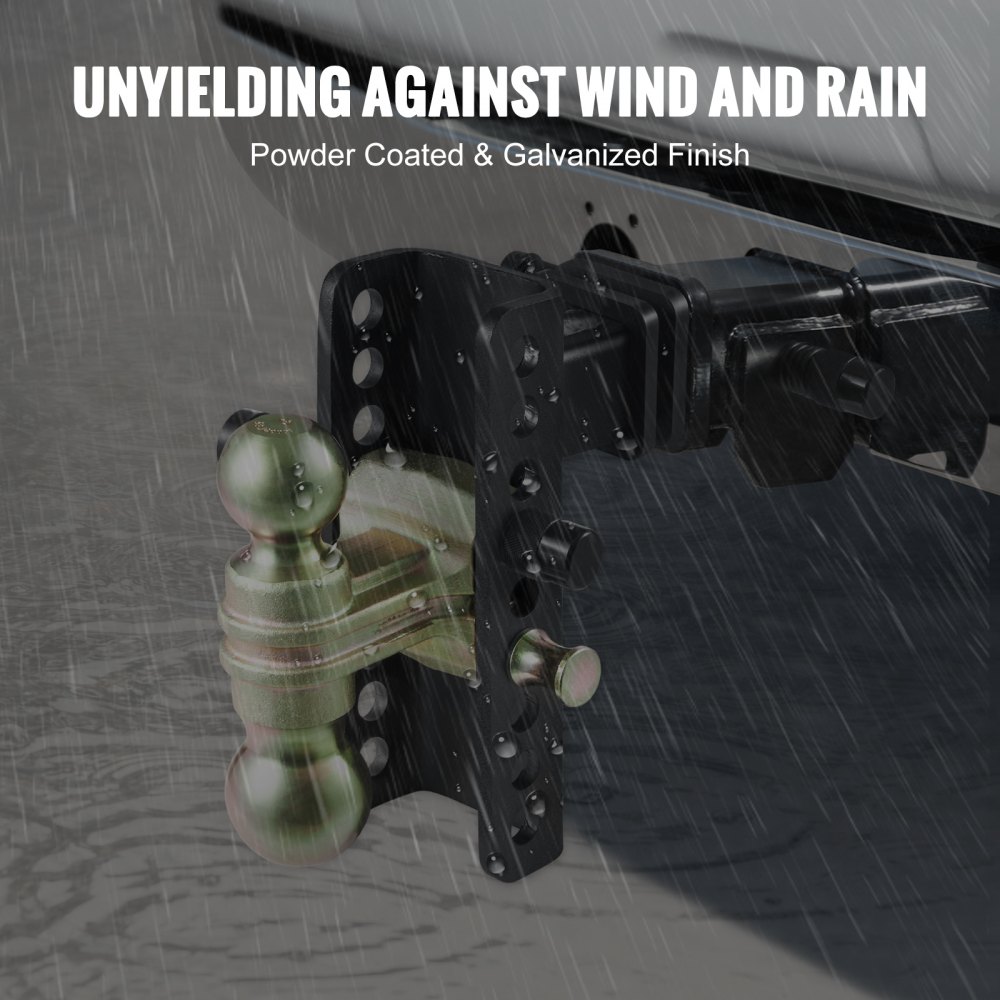 Regulowany zaczep przyczepy VEVOR, zaczep przyczepy, mocowanie kulowe, odbiornik 2", wysokość podnoszenia 6", 14 000 funtów