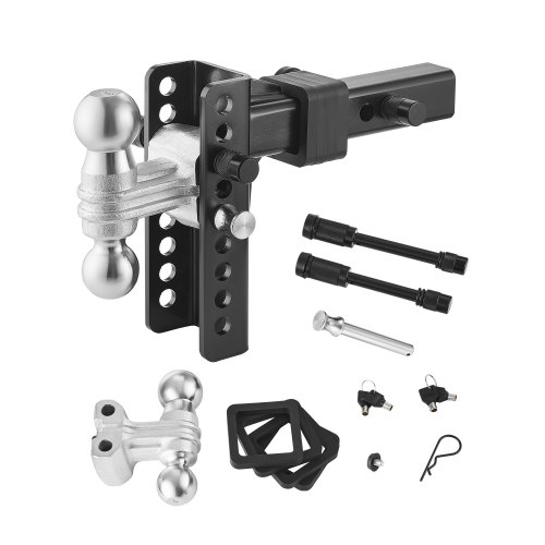 Zaczep przyczepy VEVOR z kulami 50,8 mm i 58,7 mm, zaczep podwójny kulowy 9750 kg