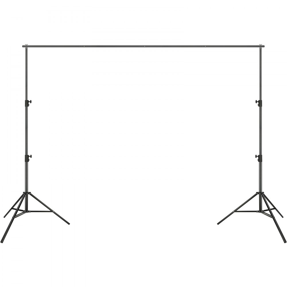 VEVOR Photo Backdrop Photography Background 2900 x 3500 mm Background Fabric Size Studio Props Backdrop with 2 Triangular Supports, 2400-2920 mm Adjustable Telescopic Height Weddings, Party Setups