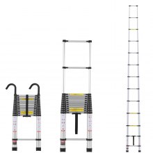 Drabina teleskopowa VEVOR, drabina schodkowa, drabina składana, drabina rozkładana, 170 kg, 5 m