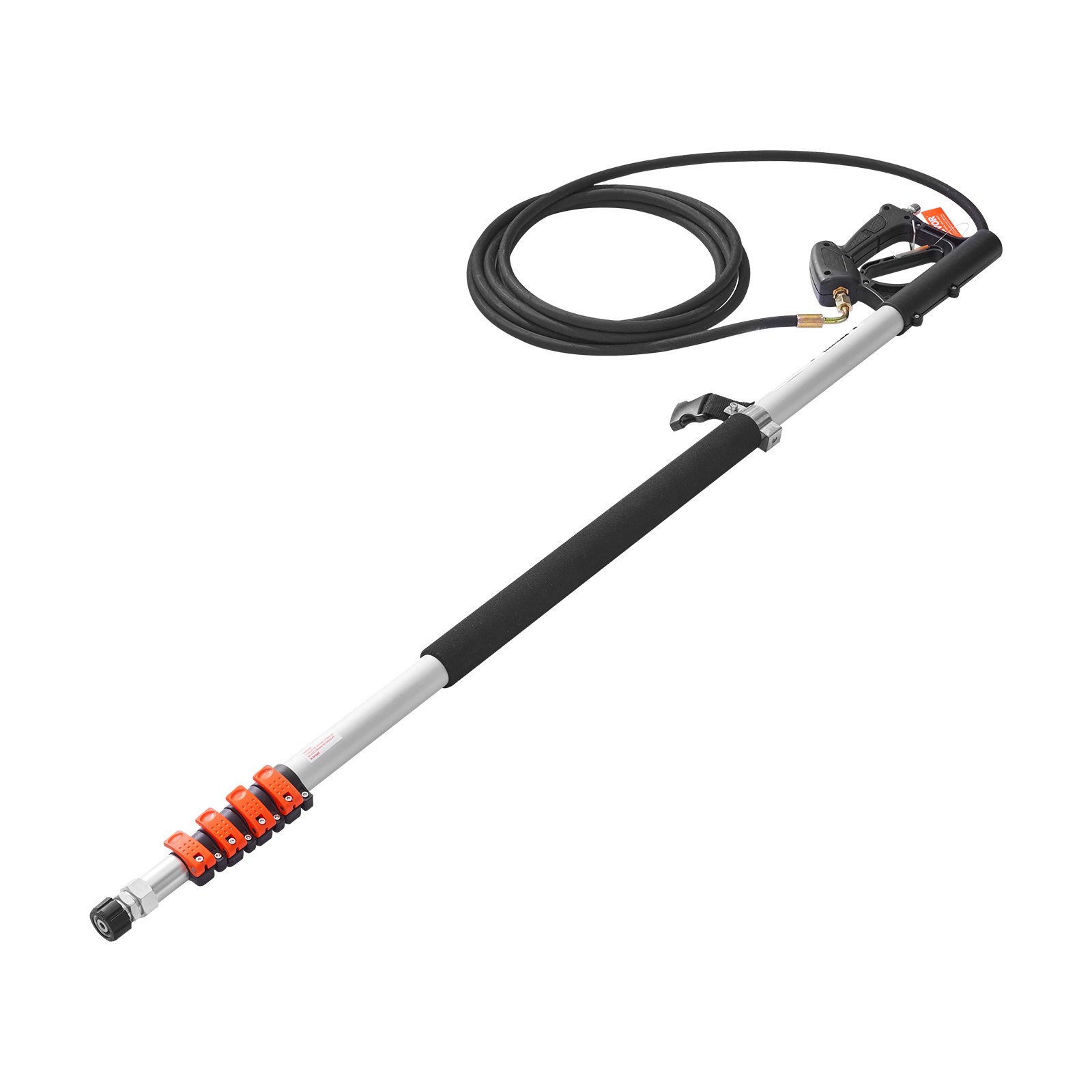 Lanca teleskopowa VEVOR, 6358 mm, 4000 psi, lanca teleskopowa z przedłużkami do myjek ciśnieniowych, przyrząd do czyszczenia rynien, złącze obrotowe, 7 końcówek dyszy rozpylającej i regulowany pasek podtrzymujący