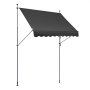 Markiza balkonowa VEVOR z korbą, 250 x 120 cm, markiza przeciwsłoneczna, zadaszenie tarasu Sunsetter Deck, wysokość regulowana od 218 do 309 cm, markiza na taras/balkon/ogród, czarna