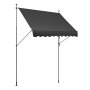 Markiza balkonowa VEVOR z korbą, 250 x 120 cm, markiza przeciwsłoneczna, zadaszenie tarasu Sunsetter Deck, wysokość regulowana od 218 do 309 cm, markiza na taras/balkon/ogród, czarna