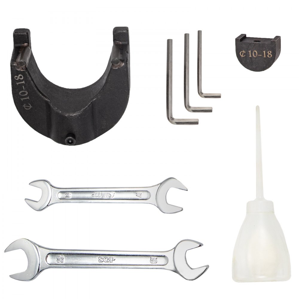 Elektryczna hydrauliczna giętarka do prętów zbrojeniowych VEVOR, giętarka do prętów zbrojeniowych o mocy 1500 W, gięcie prętów zbrojeniowych do 10-25 mm w 4 sekundy, giętarka ze skrzynką narzędziową, pojemnikiem na olej, czarny czerwony