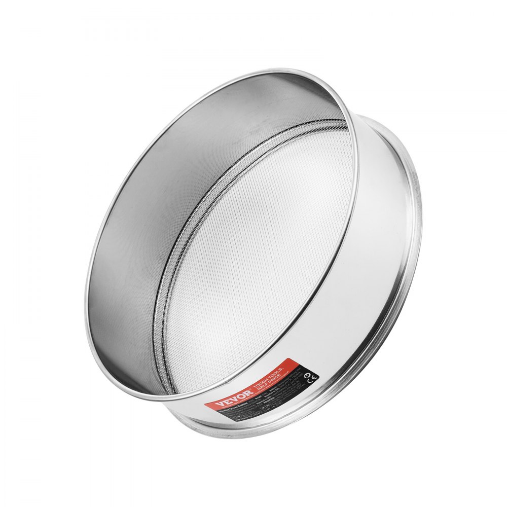 VEVOR Sito do mąki o drobnych oczkach, sito do mąki o oczkach 10, sito ze stali nierdzewnej 304 do żywności o drobnych oczkach, średnica 12,6 cala, sito o drobnych oczkach do pieczenia, 5 rozmiarów oczek do fasoli mung, ryżu, mąki, proszku perłowego