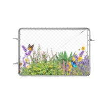 VEVOR Brama ogrodowa 183x122cm Brama ogrodzeniowa z ogniwami łańcuchowymi 61-183cm Otwór BEZ słupków