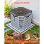 Pokrowiec na klimatyzator zewnętrzny VEVOR, 910 x 910 mm, pokrowiec ochronny na klimatyzator, siatka PVC z elastycznymi haczykami, odporny na rozdarcie, do użytku na zewnątrz, całoroczny, czarny