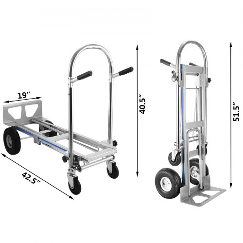 3 w 1 aluminiowy składany worek wózek ręczny wózek samochodowy Heavy Duty składany